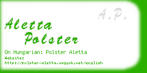 aletta polster business card